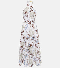 Erdem Helena floral halterneck cotton midi dress