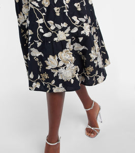 Erdem Kira floral embroidered midi dress
