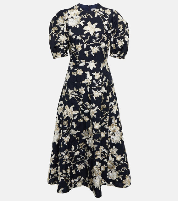Erdem Kira floral embroidered midi dress