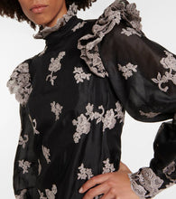 Erdem Nella floral embroidered silk minidress