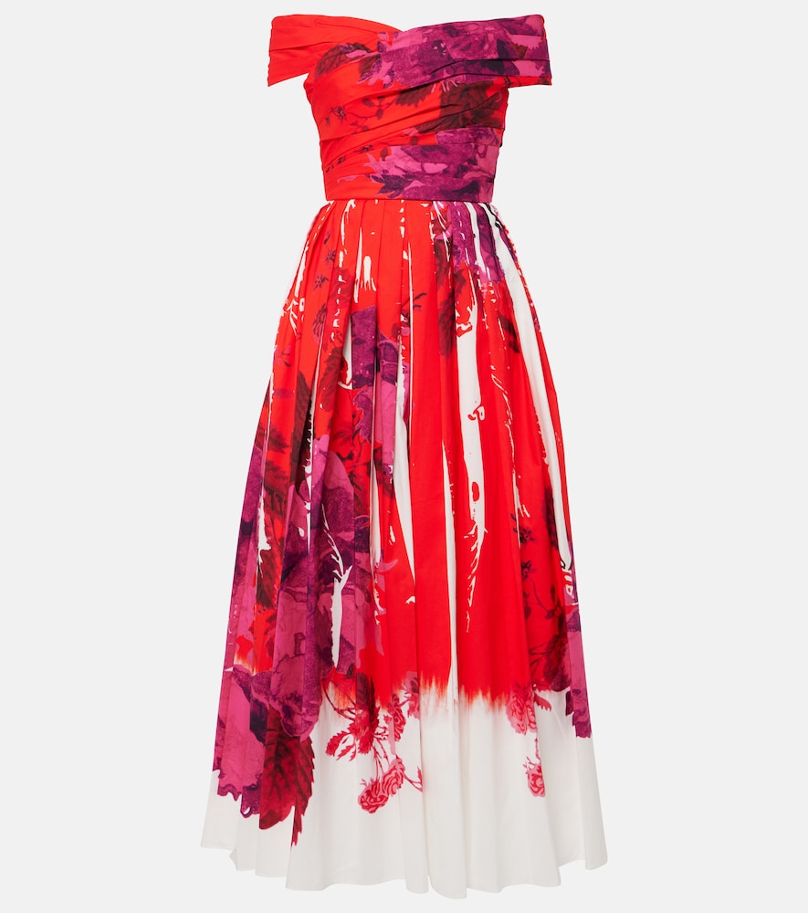 Erdem Off-shoulder cotton faille maxi dress. Erdem 露肩棉质斜纹绸长裙