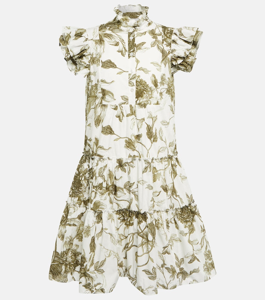Erdem Pomona printed cotton minidress. Erdem Pomona 印花棉质迷你连衣裙