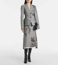 Erdem Prince of Wales check floral blazer