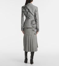 Erdem Prince of Wales check floral blazer