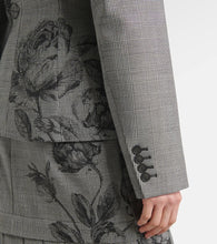 Erdem Prince of Wales check floral blazer