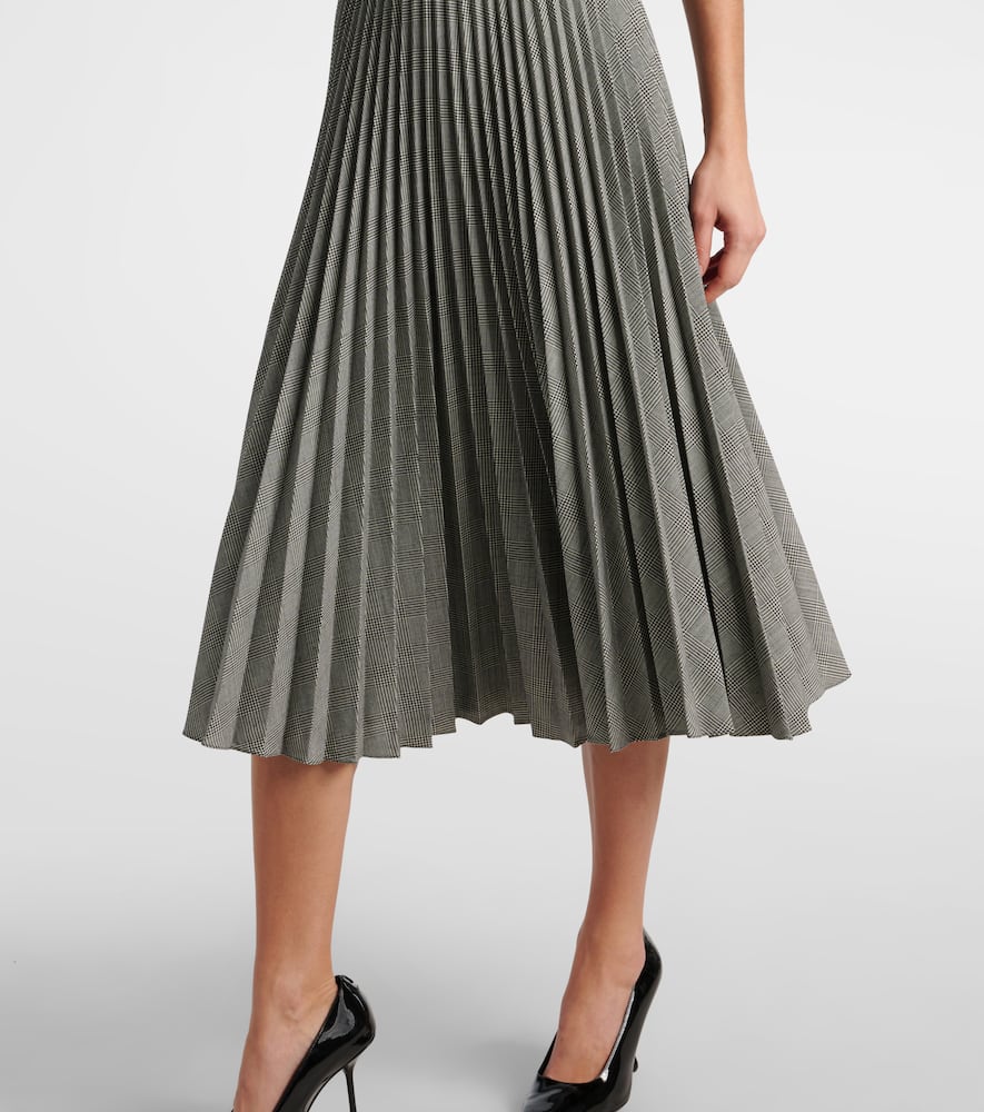 Erdem Prince of Wales check pleated midi dress