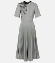 Erdem Prince of Wales check pleated midi dress
