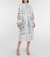 Erdem Printed crêpe de chine midi dress