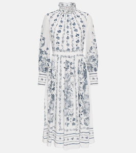 Erdem Printed crêpe de chine midi dress