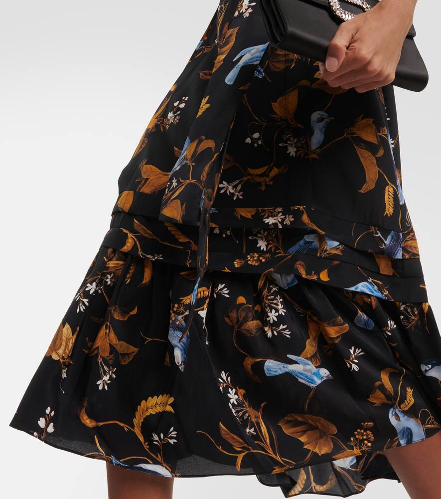 Erdem Printed silk midi dress
