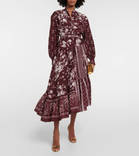 Erdem Ruffled floral silk midi dress