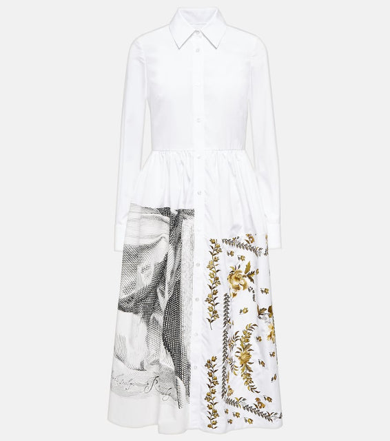 Erdem Sutton printed cotton shirt dress