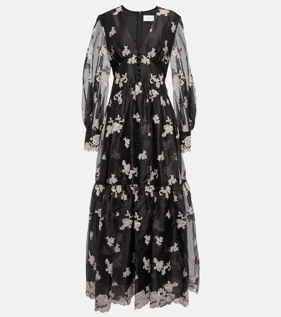 Erdem Tabetha floral embroidered silk dress