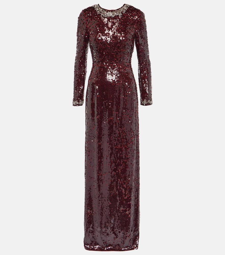 Erdem Yoanna sequined open-back gown. Erdem Yoanna亮片露背礼服