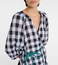 Eres Chess printed cotton midi dress