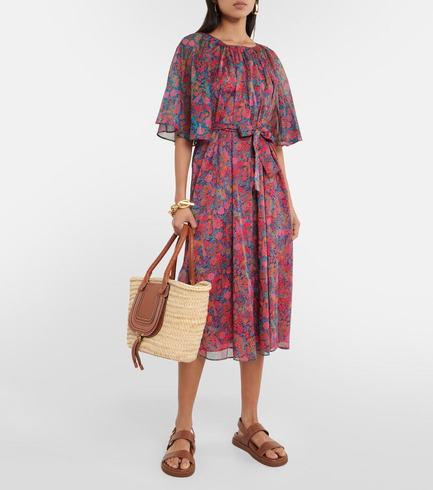 Eres Daisy floral cotton midi dress