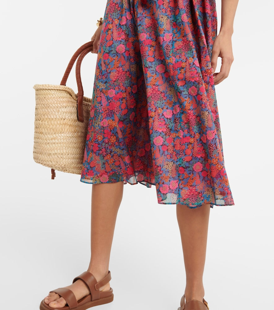 Eres Daisy floral cotton midi dress