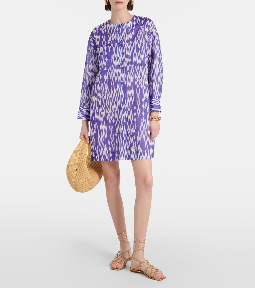Eres Hurricane printed cotton shirt dress