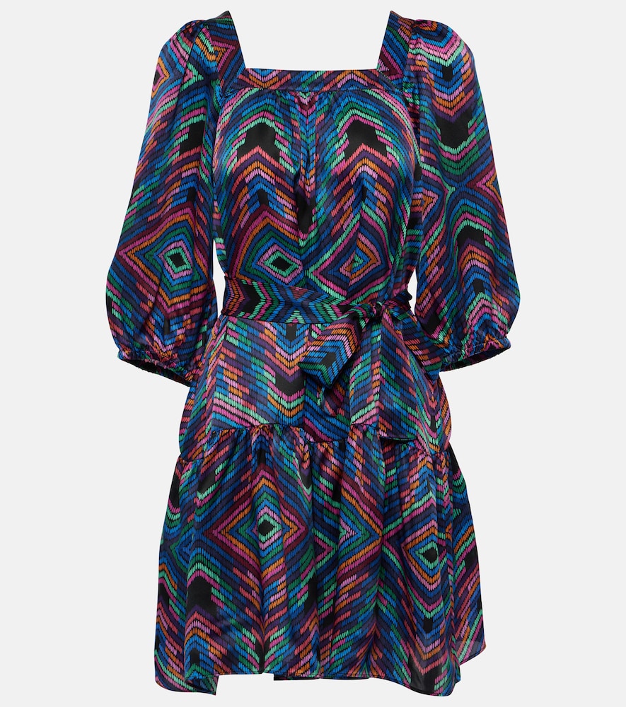 Eres Nightclub printed satin minidress. Eres 夜总会印花缎面迷你裙