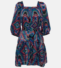 Eres Nightclub printed satin minidress