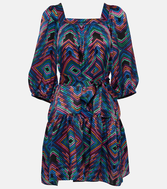 Eres Nightclub printed satin minidress