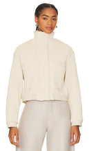 Essentiel Antwerp Easy Going Faux Leather Bomber in Cream