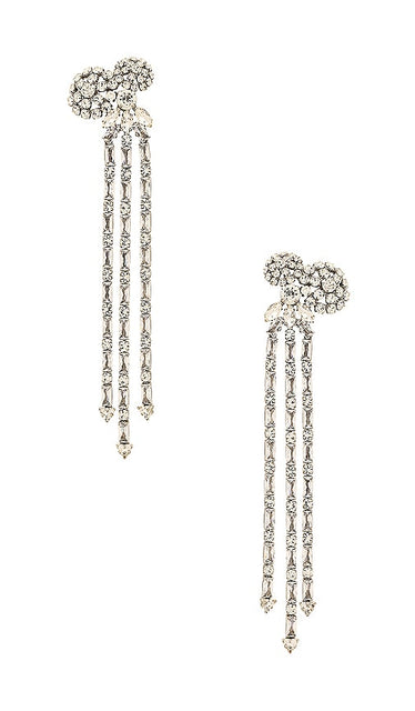 Essentiel Antwerp Eborn Long Earrings in Metallic Silver