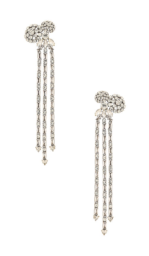 Essentiel Antwerp Eborn Long Earrings in Metallic Silver