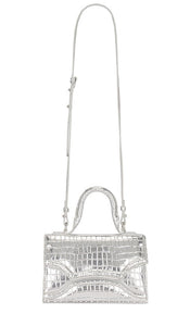 Essentiel Antwerp Emisol Faux Croco Bag in Metallic Silver - Essentiel Antwerp Sac Emisol imitation croco - Argent métallisé - Essentiel Antwerp Emisol 金属银人造鳄鱼皮包 - Essentiel Antwerp Emisol Faux Croco Tasche in Metallic-Silber - Essentiel Antwerp Emisol 인조 악어 백(메탈릭 실버 소재) - Borsa Essentiel Antwerp Emisol in finto coccodrillo in argento metallizzato