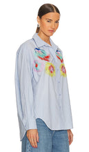 Essentiel Antwerp Eskia Embroidered Shirt in Blue