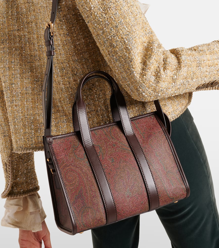 Etro Bauletto Large paisley canvas tote bag