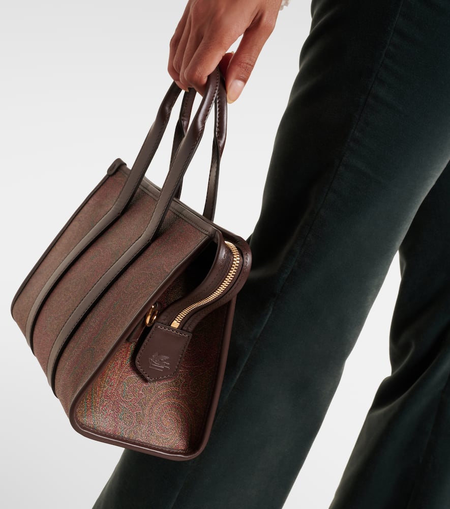 Etro Bauletto Large paisley canvas tote bag