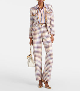 Etro Checked cotton-blend jacket