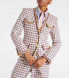 Etro Checked cotton-blend jacket