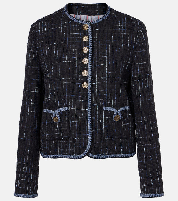 Etro Cotton and linen-blend tweed jacket