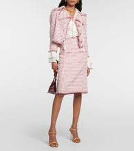 Etro Cropped houndstooth wool-blend jacket