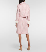 Etro Cropped houndstooth wool-blend jacket