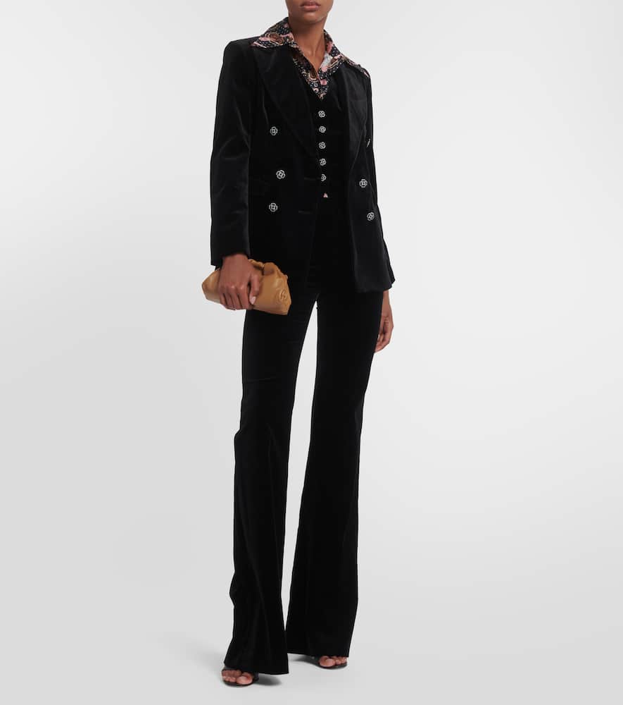 Etro Double-breasted velvet blazer