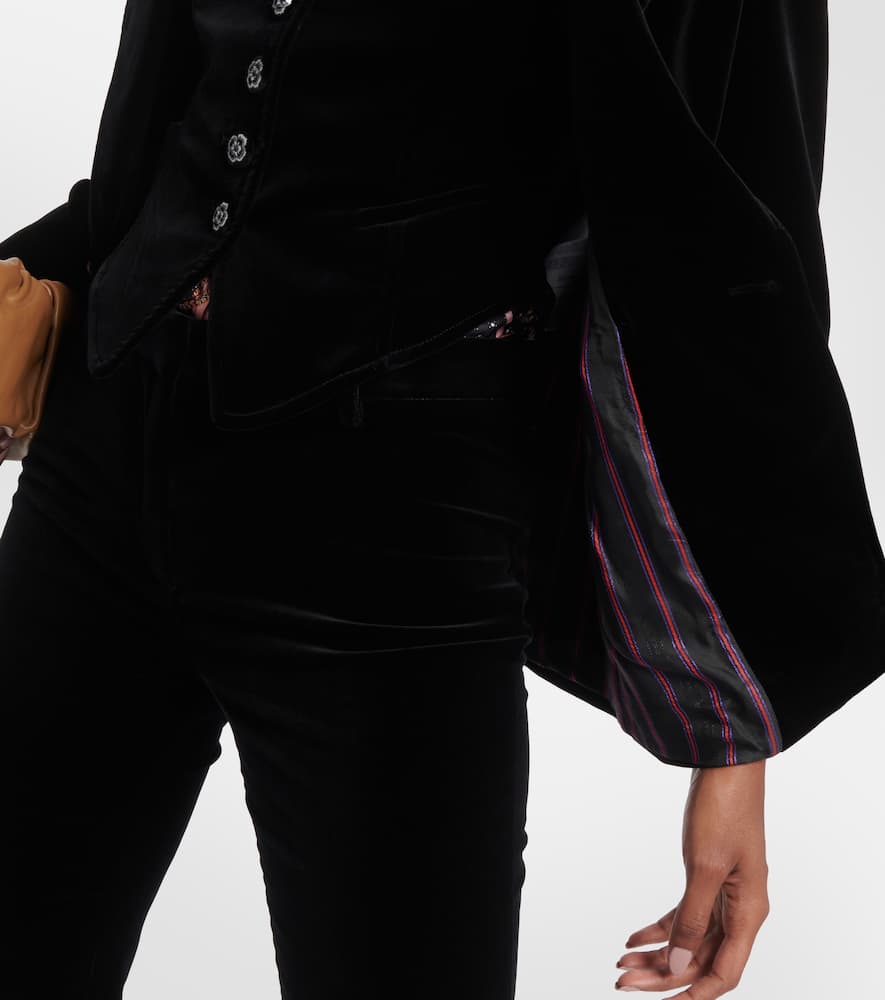Etro Double-breasted velvet blazer
