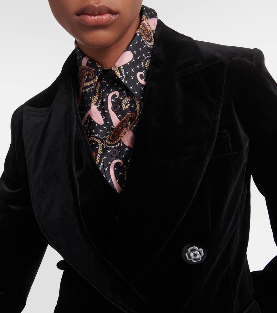 Etro Double-breasted velvet blazer