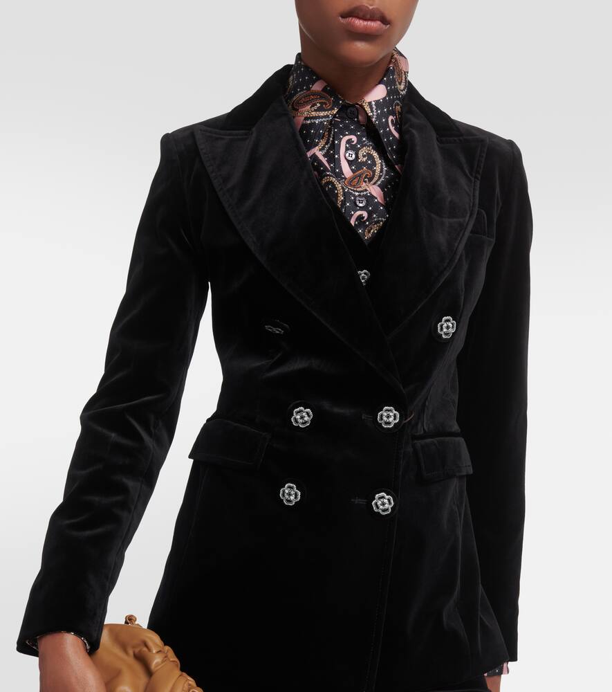 Etro Double-breasted velvet blazer