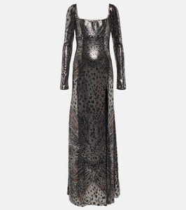 Etro Embellished printed gown