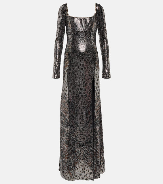 Etro Embellished printed gown