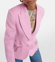 Etro Embroidered wool-blend blazer