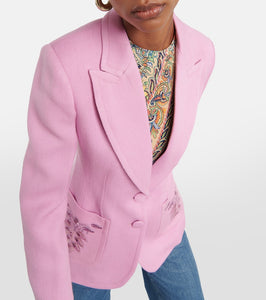 Etro Embroidered wool-blend blazer