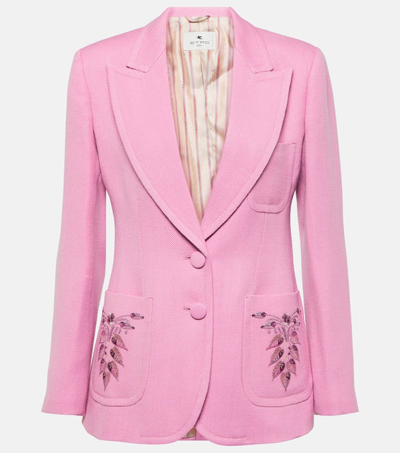 Etro Embroidered wool-blend blazer