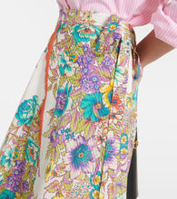 Etro Floral cotton and silk midi skirt