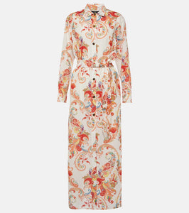 Etro Floral cotton and silk shirt dress