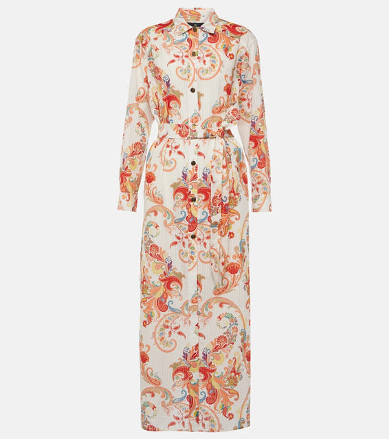 Etro Floral cotton and silk shirt dress