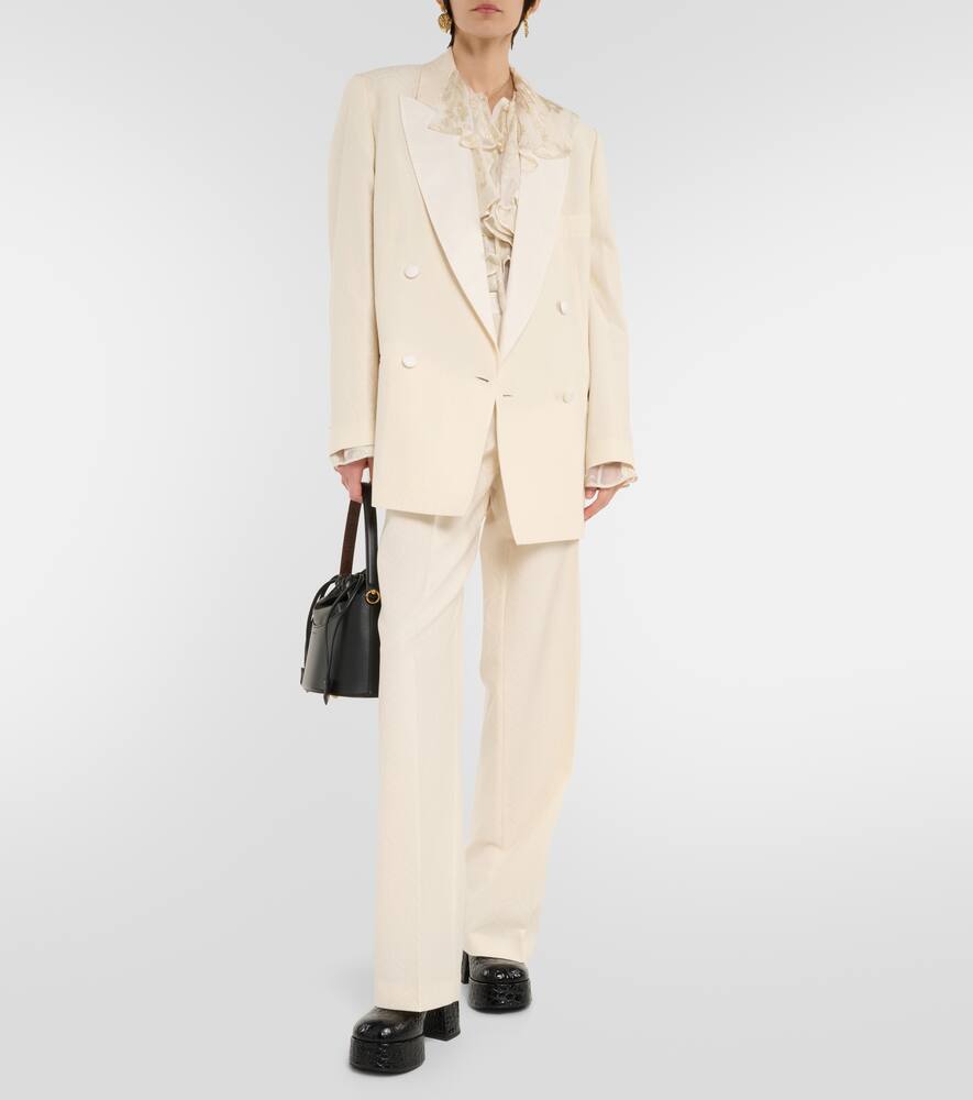 Etro Floral cotton and wool jacquard blazer